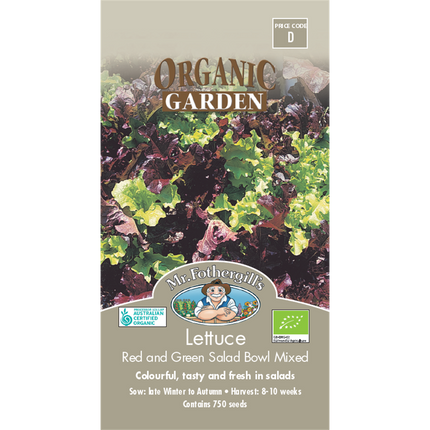 Mr Fothergill's Red And Green Lettuce Organic Seeds