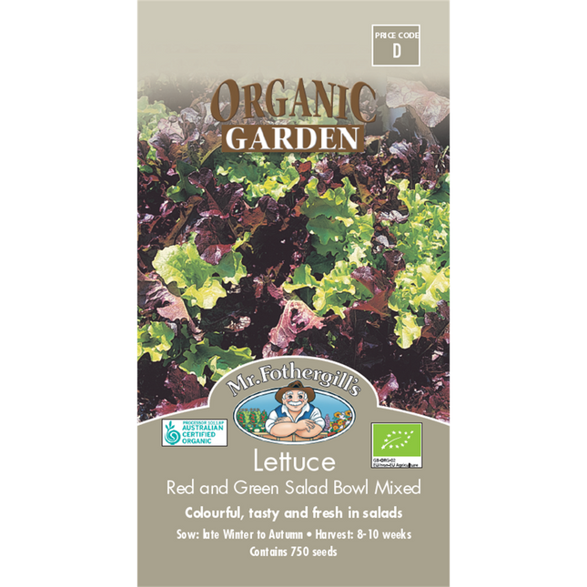 Mr Fothergill's Red And Green Lettuce Organic Seeds