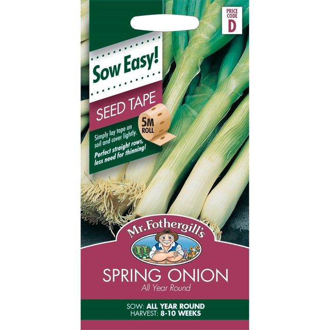 Mr Fothergill's White Lisbon Spring Onion Seed Tape