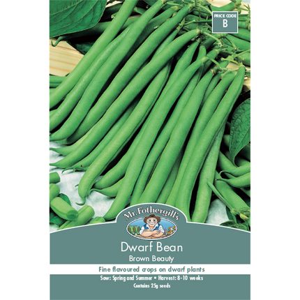 Mr Fothergill's Brown Beauty Dwarf Bean Vegetable Seed