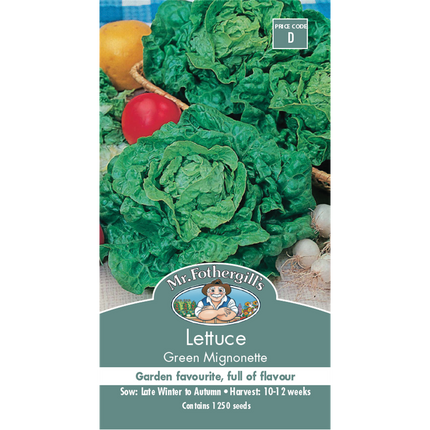 Mr Fothergill's Green Mignonette Lettuce Vegetable Seeds