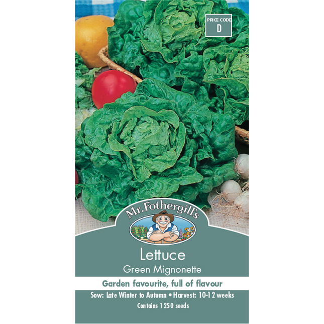 Mr Fothergill's Green Mignonette Lettuce Vegetable Seeds