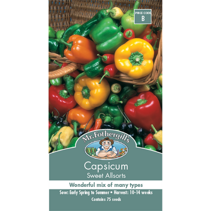 Mr Fothergill's Sweet Allsort Capsicum Vegetable Seeds