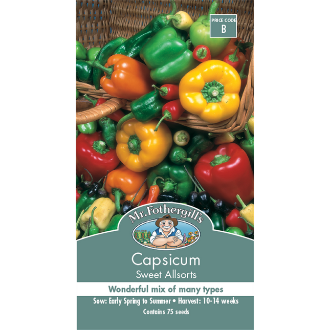 Mr Fothergill's Sweet Allsort Capsicum Vegetable Seeds