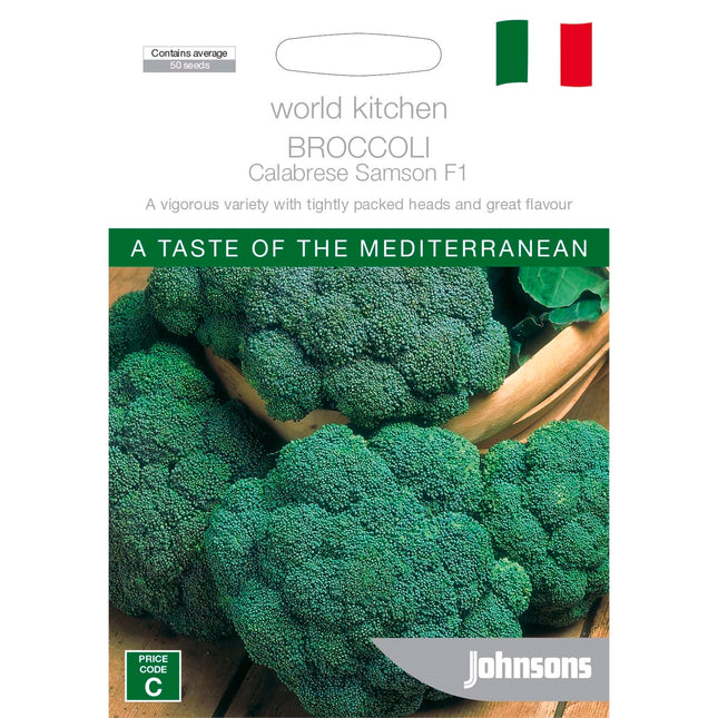 Johnsons World Kitchen Broccoli Calabrese Samson F1 Seeds