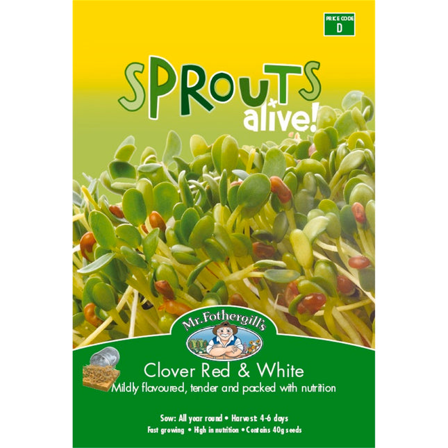 Mr Fothergill's Sprouts Alive Clover Red and White Seeds