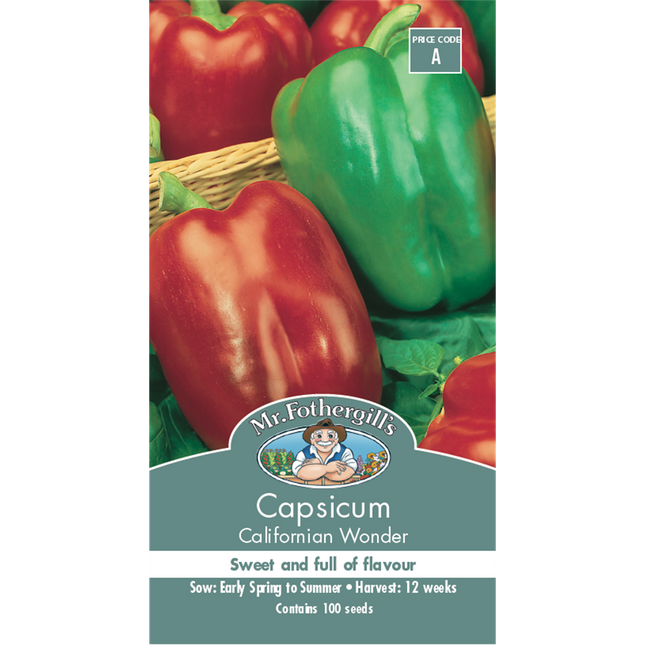 Mr Fothergill's Californian Wonder Capsicum Vegetable Seeds