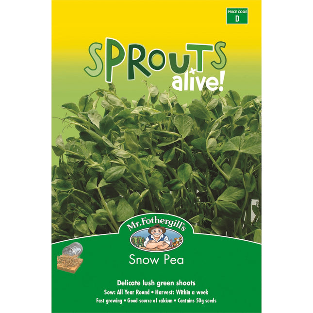 Mr Fothergills Sprouts Alive Snow Pea Seeds