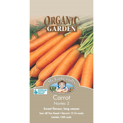 Mr Fothergill's Nantes Carrot Organic Seeds