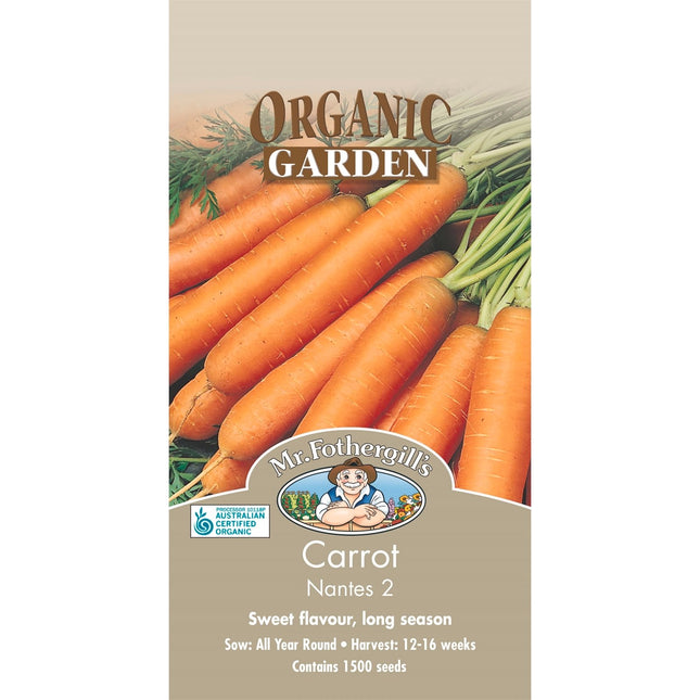 Mr Fothergill's Nantes Carrot Organic Seeds