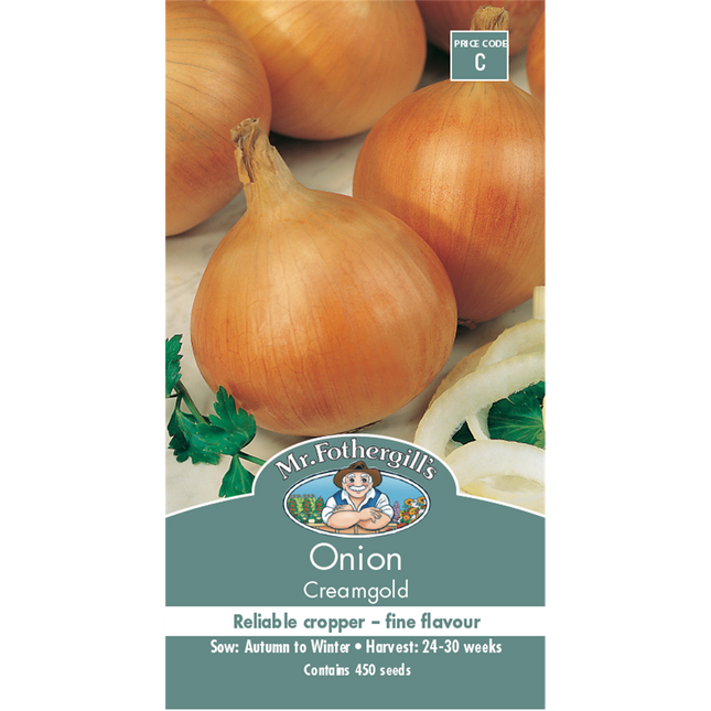 Mr Fothergill's Creamgold Onion Vegetable Seeds