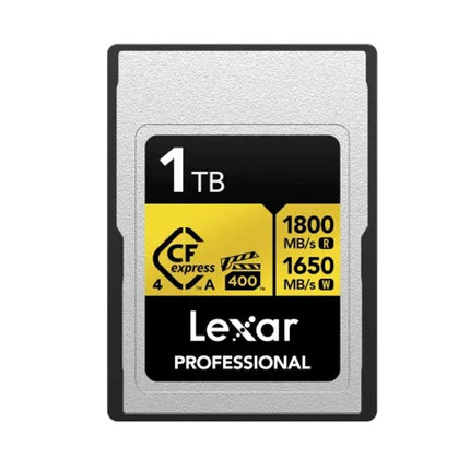 Lexar Professional GOLD CFexpress™ 4.0 Type A Card 1TB -- Cfexpress 4.0 Type A Professional Gold Series, up to 1800MB/s read, 1650MB/s write