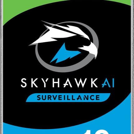 Seagate 10TB 3.5' SkyHawk Surveillance AI, 512E SATA3 6Gb/s 256MB Cache 24x7 HDD ST10000VE001  5 Years Warranty