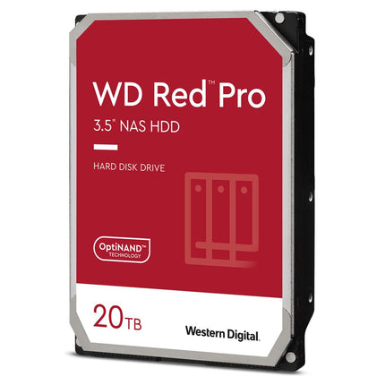 Western Digital WD Red Pro 20TB 3.5' NAS HDD SATA3 7200RPM 512MB Cache 24x7 300TBW ~24-bays NASware 3.0 CMR Tech 5yrs wty (LS)