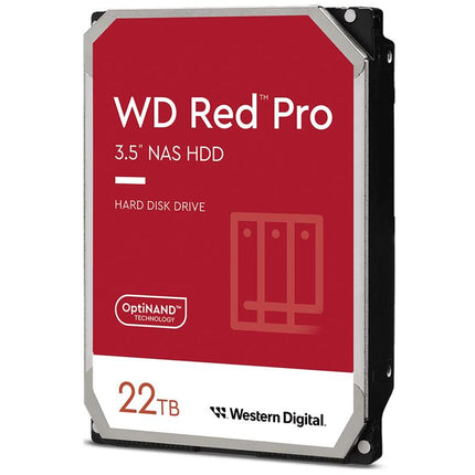 Western Digital WD Red Pro 22TB 3.5' NAS HDD SATA3 7200RPM 512MB Cache 24x7 300TBW ~24-bays NASware 3.0 CMR Tech 5yrs wty