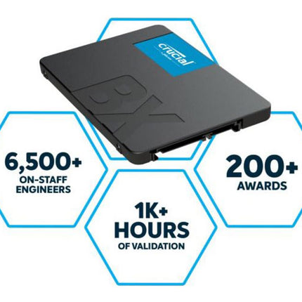 Crucial BX500 4TB 2.5' SATA3 6Gb/s SSD - 3D NAND 540/500MB/s 7mm 1.5 mil MTBF 3yr wty Acronis True Image Solid State Drive