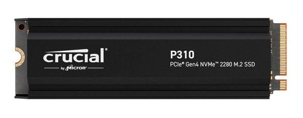 New Crucial P310 1TB Gen4 2280 NVMe SSD w Heatsink 7100/6000 MB/s R/W 220TBW 1000K/1200K IOPS 1.5M hrs MTTF Full-Drive Encryption M.2 PCIe4 5yrs
