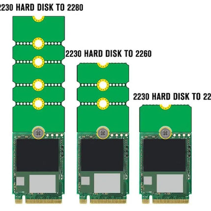 NGFF M.2 SSD Solid State Drive Adapter Converter from 2230 to 2242 2280 Transfer Expansion Bracket Extension Rack Riser Card for Crucial M2400 P310