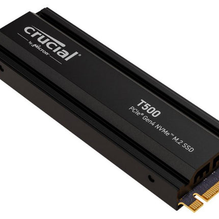 Crucial T500 1TB Gen4 NVMe SSD Heatsink - 7300/6800 MB/s R/W 600TBW 1440K IOPs 1.5M hrs MTTF Acronis True Image Adobe Creative Cloud for PS5 ~MZ-V8P