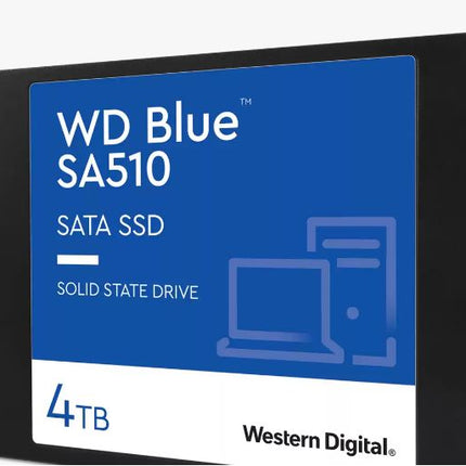 Western Digital WD Blue 4TB 2.5' SATA SSD 560R/530W MB/s 95K/82K IOPS 600TBW 1.75M hrs MTBF 3D NAND 7mm 5yrs Wty