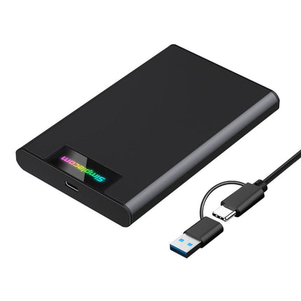 Simplecom SE239 Tool-free 2.5' SATA HDD SSD to USB-C Enclosure with RGB Lights USB 3.2 Gen 2 2 interface, utilize full speed of SATA SSD up to 6Gbps