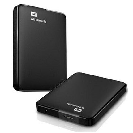 Western Digital WD Elements 1TB USB 3.0 2.5' Portable External Hard Drive - Slim Light Durable Shock Proof Black Plug & Play NTFS for Windows 10/8.1/7