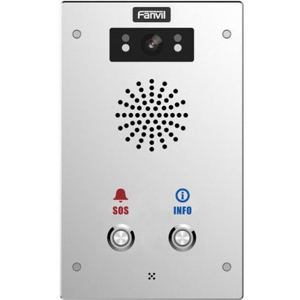 Fanvil I16SV02P Outdoor Video SIP Intercom Water & dust proof SIP Intercom IP65 (2 button), Built-in HD camera, HD voice, built-in 3W speaker TF card
