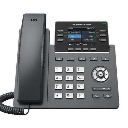 Grandstream GRP2613W 6 Lines, 6 SIP Accounts,  2.8 in scrn, PoE + GigE, Color, WiFi,  HD Audio,
