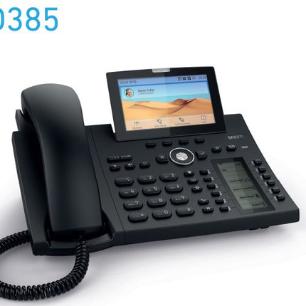 SNOM D385 12 Line IP Phone, SIP Desktop Phone Colour, SmartScreen, Sensor Hook Switch, Bluetooth, USB