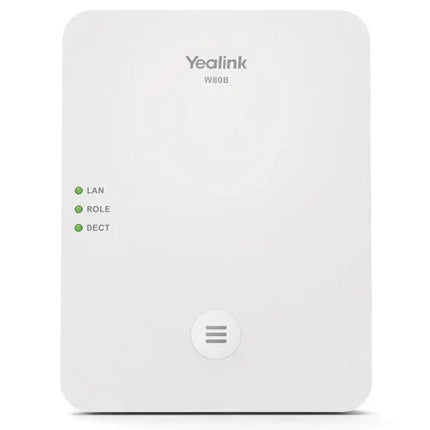 Yealink W80B Wireless DECT IP Multi-Cell System Solution, Up to 100 parallel calls, Up to 100 handsets, Up to 100 SIP accounts, Support PoE & IPv6I