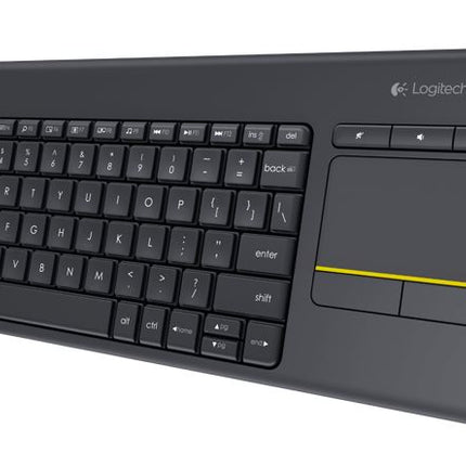 Logitech K400 Plus Wireless Keyboard with Touchpad & Entertainment Media Keys Tiny USB Unifying receiver for HTPC connected TVs ~KBLT-K830BT