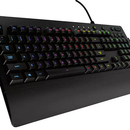 Logitech G213 Prodigy RGB Gaming Keyboard, 16.8 Million Lighting Colors Mech-Dome Backlit Keys Dedicated Media Controls Spill-Resistant Durable