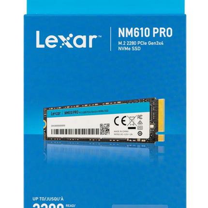 Lexar LNM610P001T-RNNNG 1TB M.2 2280 PCIe Gen3x4 NVMe SSD, up to 3300MB/s read, 2600MB/s write