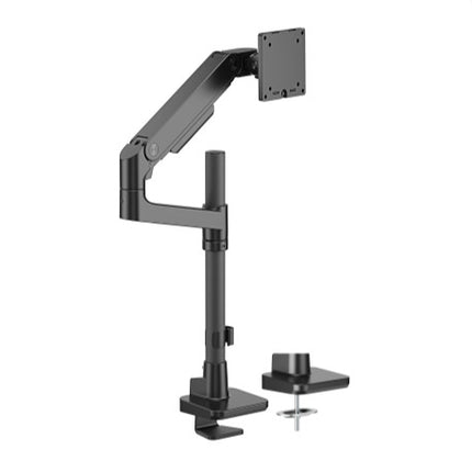 Brateck LDT81-C012P-B NOTEWORTHY POLE-MOUNTED HEAVY-DUTY GAS SPRING MONITOR ARM For most 17'~49' Monitors, Fine Texture Black (LS)