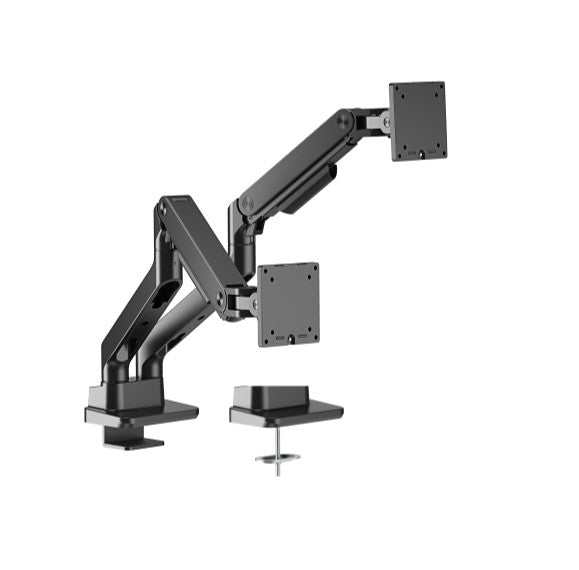 Brateck LDT81-C024-B NOTEWORTHY HEAVY-DUTY GAS SPRING DUAL MONITOR ARM Fit Most 17'-35' Monitor Fine Texture Black(LS)