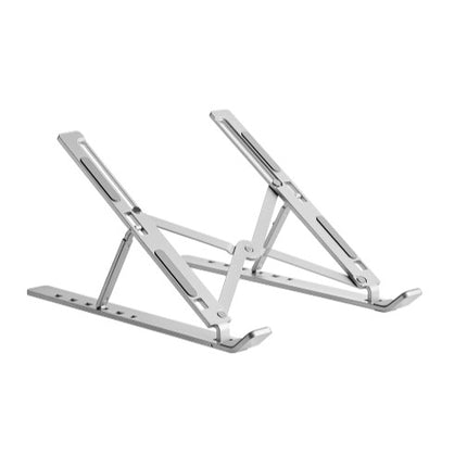 Brateck LPS03-3-03 PORTABLE 6-LEVEL ADJUSTABLE ALUMINUM LAPTOP RISER  For most 11'-15' laptops, tablets and more (Silver) (LS)