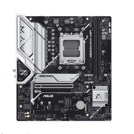 ASUS AMD A620M-AYW WIFI (AM5)  Micro-ATX Motherboard, 2xDDR5 Max 96GB, 1 x PCIe 4.0 x16 slot, 2 x M.2 slots, 4 x SATA, Wi-Fi 6, Realtek 2.5G