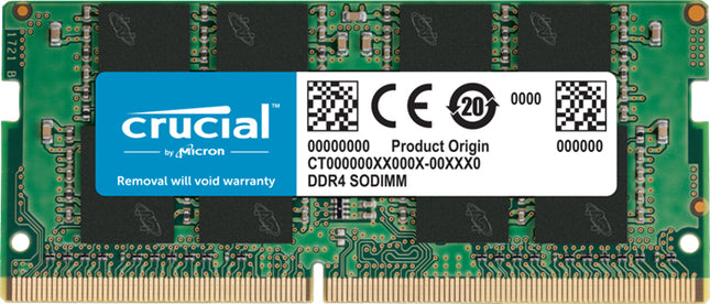Crucial 16GB (1x16GB) DDR4 SODIMM 3200MHz CL22 1.2V Un-Ranked Notebook Laptop Memory RAM ~CT16G4SFS832A