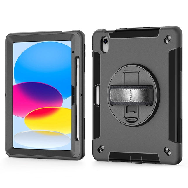 USP Rugged Apple iPad Air (9.7') (2nd/1st Gen) / iPad (9.7') (6th/5th Gen) Case Black - Built-in-Kickstand, Adjustable Hand Strap, Shoulder Strap