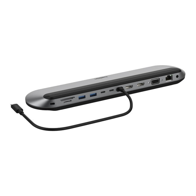 Belkin Connect Universal USB-C 11-in-1 Pro Docking Station - Grey (INC014btSGY), Tripal Display, 10 Gbps, 100W PD,Built-in Kensington,2 Years Warranty