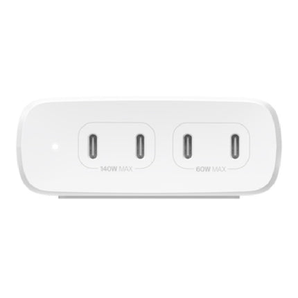Belkin BoostCharge Pro 200W 4-Port USB-C GaN Charger - White (WCH015AUWH), 40W Max Single Port, Universal Compatibility, CEW $2500, 2 Year Warranty