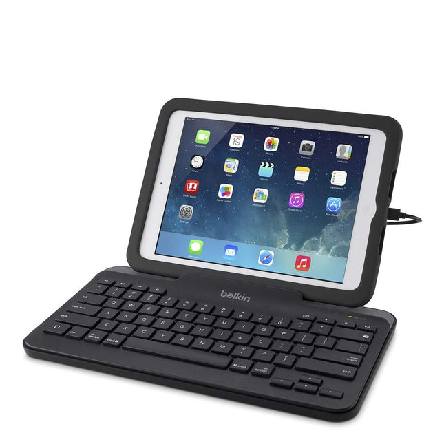 Belkin Wired Tablet Keyboard for iPad With Stand & Lightning Connector-Black(B2B130),No Battery or Charging Required,Stackable Design,2 Years Warranty
