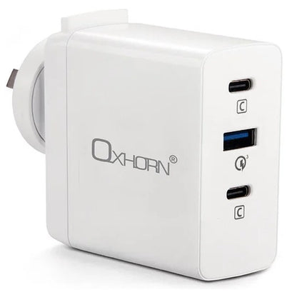 Oxhorn 100W USB GaN Type-C fast Charger, 2x USB-C, 1x USB-A Fast Charger