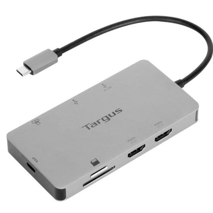 Targus USB-C Dual HDMI 4K Docking Station with 100W Power Delivery Pass-Thru 2xHDMI 2xUSB 3.2 1xSD 1xMicroSD 1xGigabit LAN