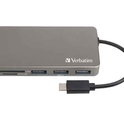 Verbatim USB-C 3.2 Gen 1 Type C Hub / SD, SDHC, SDXC, microSD, microSDHC, and microSDXC Card Reader