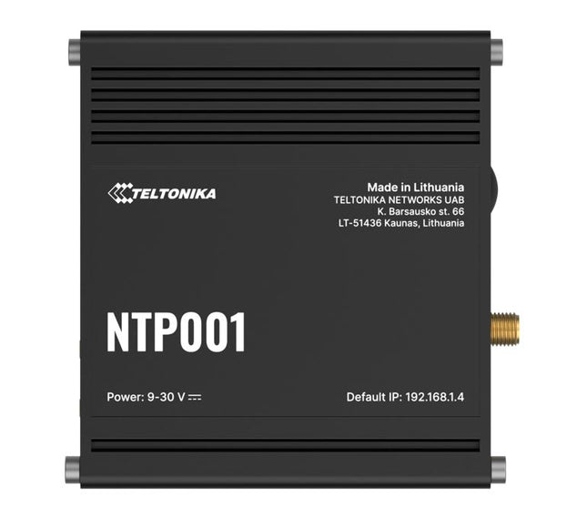 Teltonika NTP001, Accurate & low-cost NTP server, Newtwork Time Synchronization, GNSS capabilities, UTC-traceable time, Plug-and-play functionality