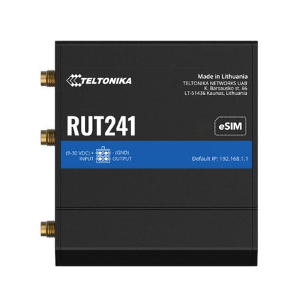Teltonika RUT241 Industrial Cellular Router, Instant LTE Failover, Compact and Powerful Industrial 4G LTE Router/Firewall, PSU included