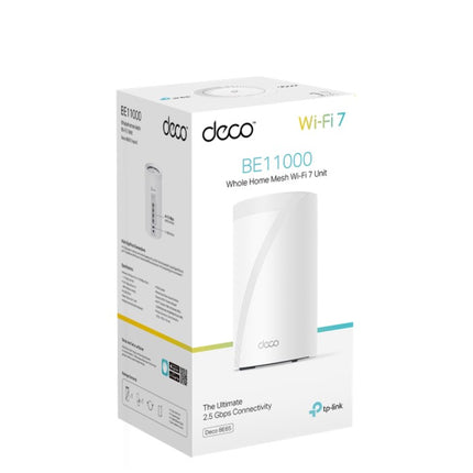 TP-Link Deco BE65 BE11000 Whole Home Mesh Wi-Fi 7 System (WIFI7), 574 Mbps at 2.4 GHz + 4320 Mbps at 5 GHz + 5760 Mbps at 6 GHz