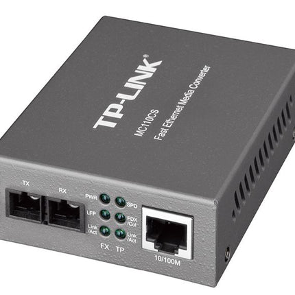 TP-Link MC110CS 10/100Mbps Single-Mode Media Converter Convert 100BASE-FX Fiber to 100Base-TX Copper Media Extends Fiber Distance Up To 20km