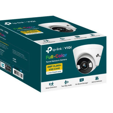 TP-Link VIGI 4MP C440(2.8mm) Full-Colour Turret Network Camera, 2.8mm Lens, Smart Detection, 3YW